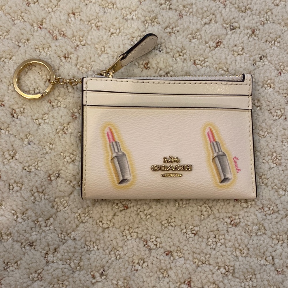 NEW Coach Lipstick Keyring Wallet
